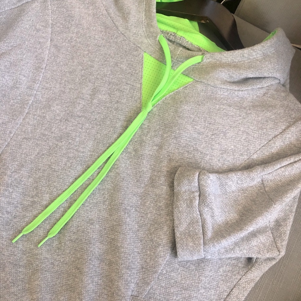 Energie Short Sleeve Open Back Hooded Sweatshirt